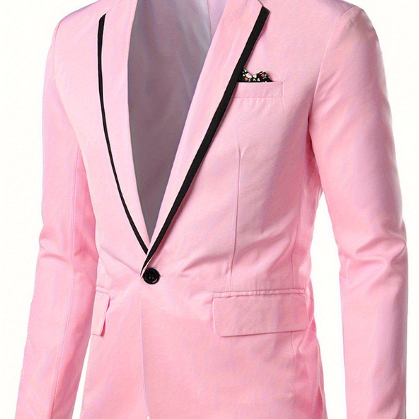 SHOWLU Men's solid color casual lapel jacket made of polyester, stylish outerwear suitable for everyday wear.