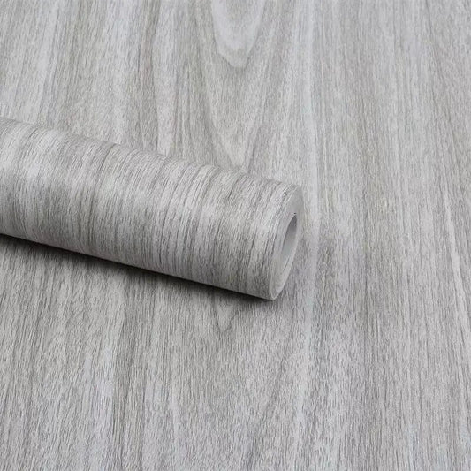 6M Gray Wood Grain Wallpaper Furniture Renovation Waterproof Sticker Pvc Self Adhesive Removable Wallpaper for Living Room - SHOWLU FASHION STORE