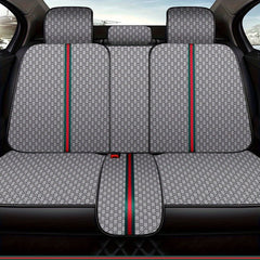 6PCS Car Seat Covers Universal Full Set Car Seat Covers with Steering Wheel Cover Accessories Breathable Leather Automotive Vehicle Cushion Cover Fit for Most 5 Seats Cars - SHOWLU FASHION STORE