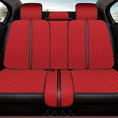 6PCS Car Seat Covers Universal Full Set Car Seat Covers with Steering Wheel Cover Accessories Breathable Leather Automotive Vehicle Cushion Cover Fit for Most 5 Seats Cars - SHOWLU FASHION STORE