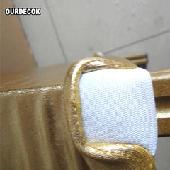 6pcs/lot Bronzing Elastic Chair Cover Gold Silver Spandex Metallic Fabric Wedding Chair Covers Banquet Decoration - SHOWLU FASHION STORE