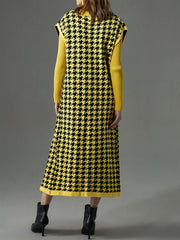New Arrival Women's Fashionable Versatile Elegant Urban Houndstooth Loose Cardigan Sweater