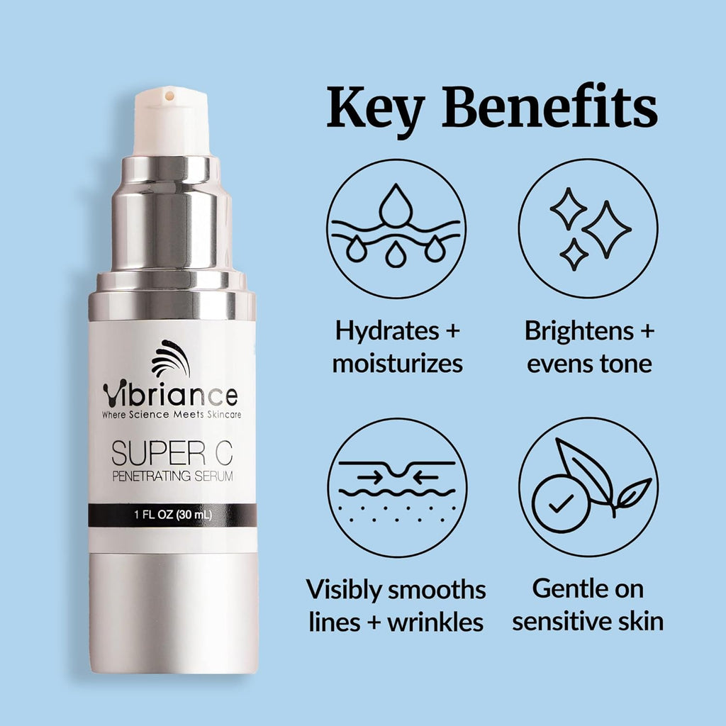 Showlu Smart General Vibriance Super C Serum for mature skin, hydrating, firming, lifting, smoothing, and targeting age spots and wrinkles.