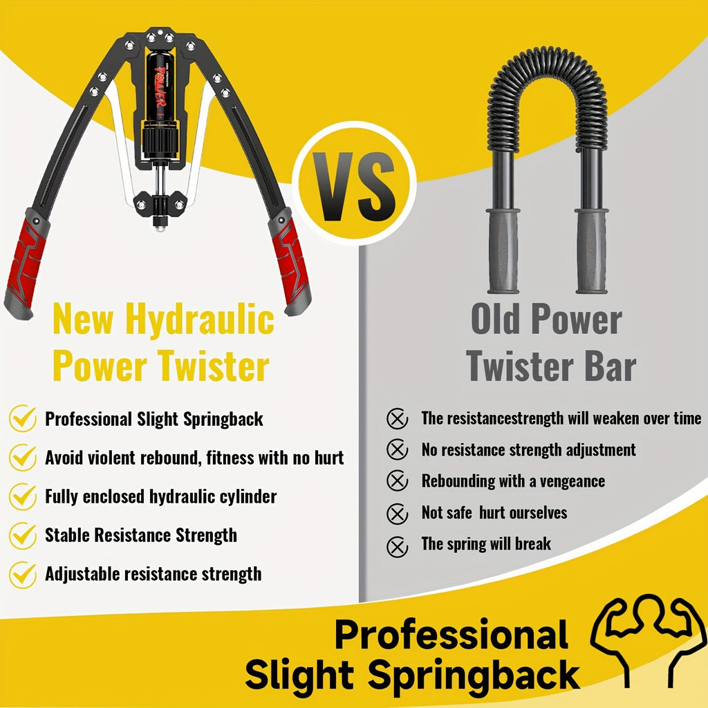 Showlu Hydraulic Arm Trainer with adjustable resistance, made of durable carbon steel, for home gym arm strength workouts.