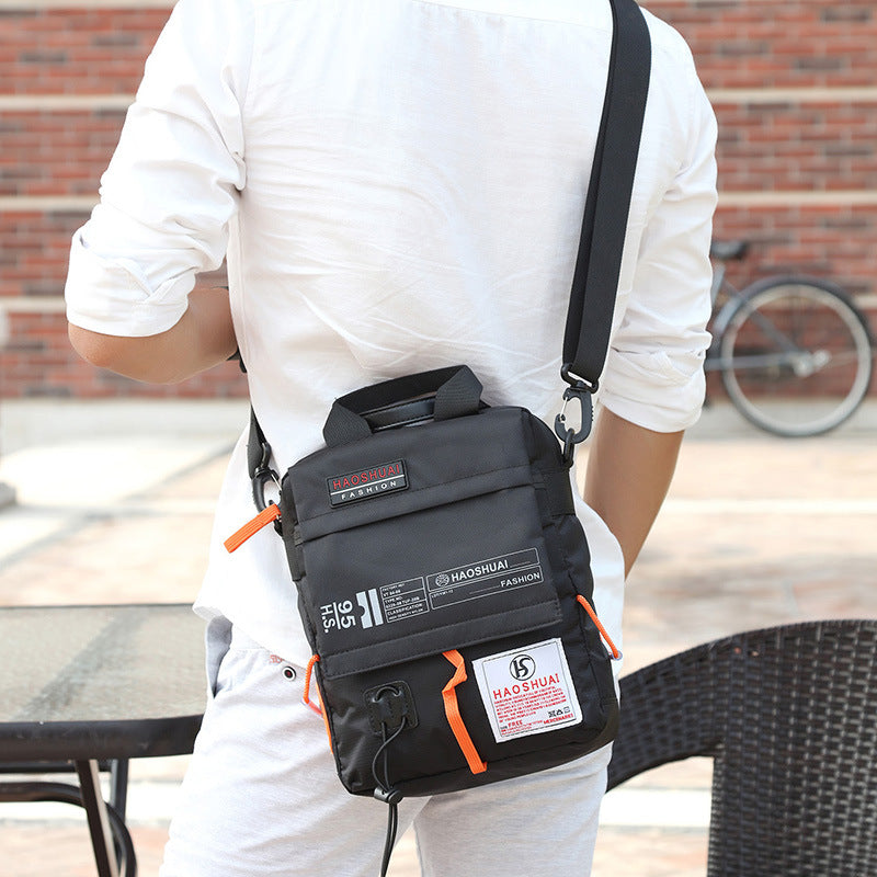 Wholesale Men's Portable Crossbody Bag, Casual Shoulder Bag, Outdoor Waterproof Cloth Bag, Sports Travel Bag, Cross-Border Supply