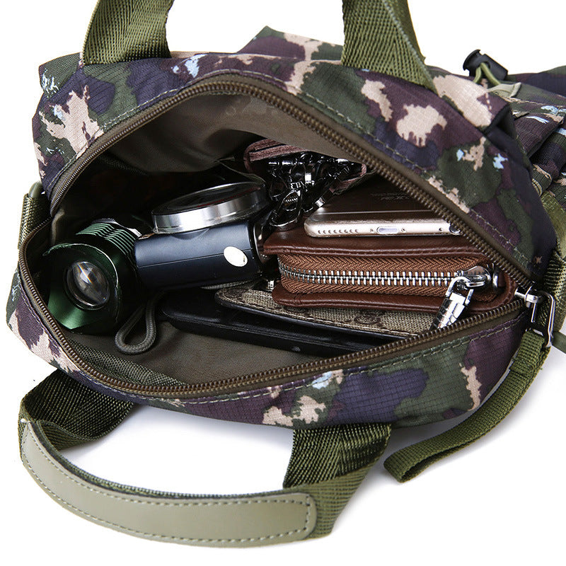 Wholesale Men's Portable Crossbody Bag, Casual Shoulder Bag, Outdoor Waterproof Cloth Bag, Sports Travel Bag, Cross-Border Supply