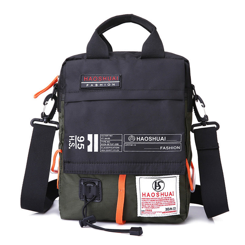 Wholesale Men's Portable Crossbody Bag, Casual Shoulder Bag, Outdoor Waterproof Cloth Bag, Sports Travel Bag, Cross-Border Supply