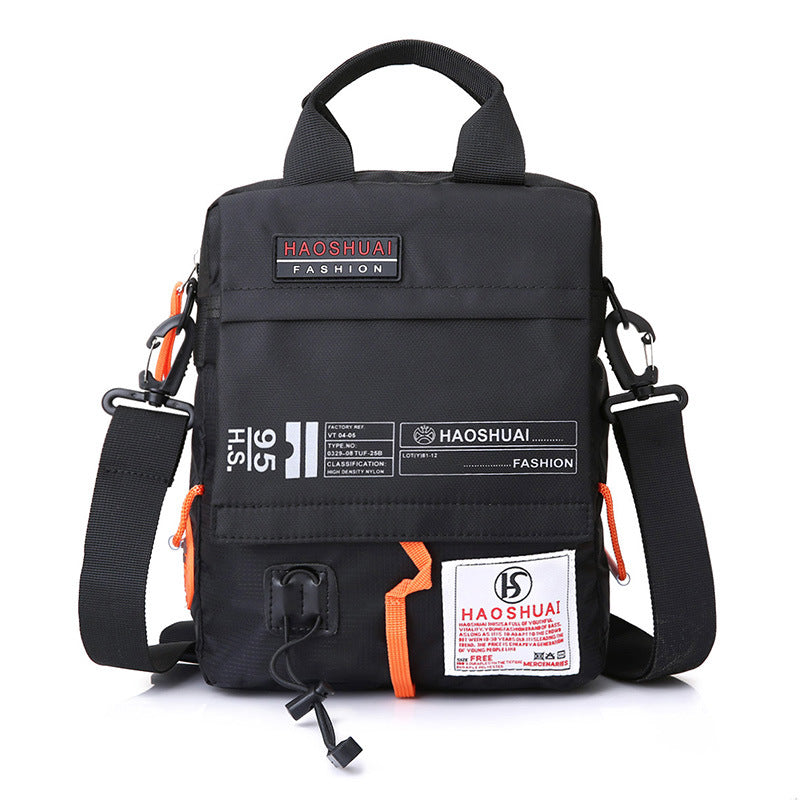 Wholesale Men's Portable Crossbody Bag, Casual Shoulder Bag, Outdoor Waterproof Cloth Bag, Sports Travel Bag, Cross-Border Supply