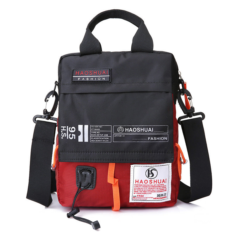 Wholesale Men's Portable Crossbody Bag, Casual Shoulder Bag, Outdoor Waterproof Cloth Bag, Sports Travel Bag, Cross-Border Supply