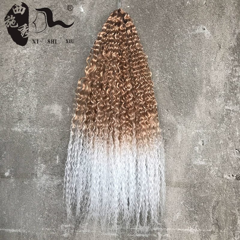 Xi Shixiu African Goddess dreadlocks crochet wig with deep wave hair, 75cm length, showcasing curly, textured dreadlock style