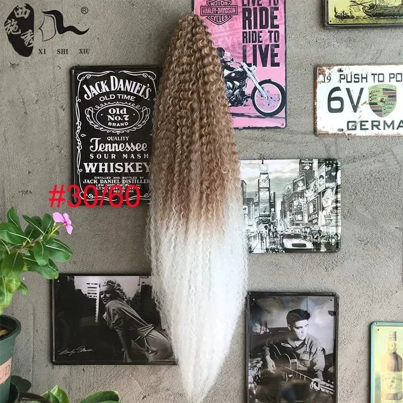 African Goddess dreadlocks crochet wig with deep wave hair, 75cm length, curly style, in natural dark color, by Showlu Fashion Store.