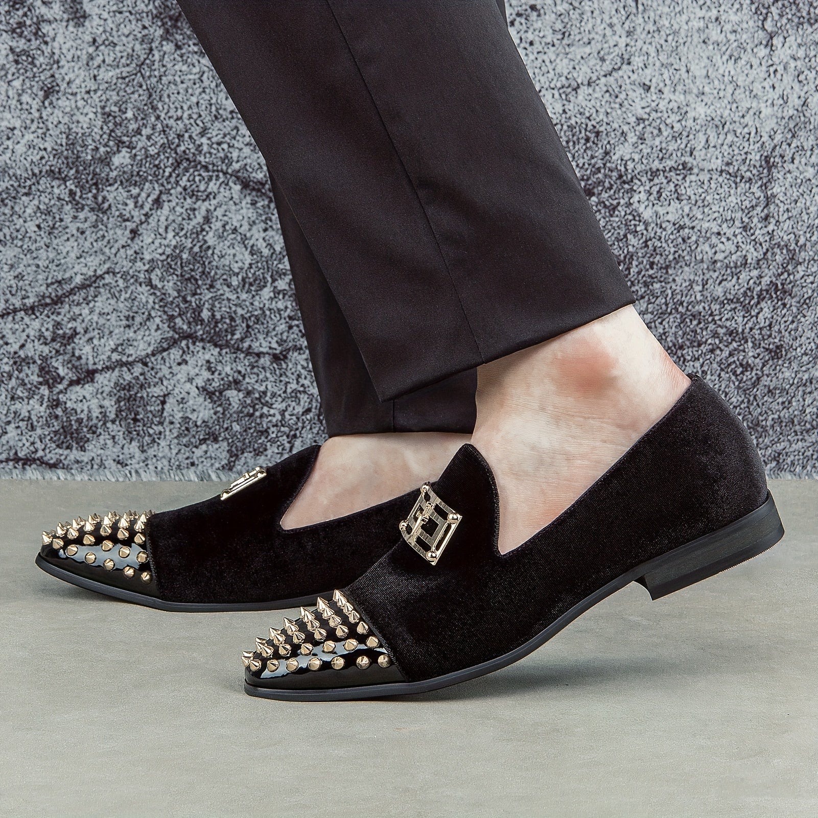 Showlu men's casual fabric loafers, slip-on fashion shoes with comfortable design, perfect for everyday wear