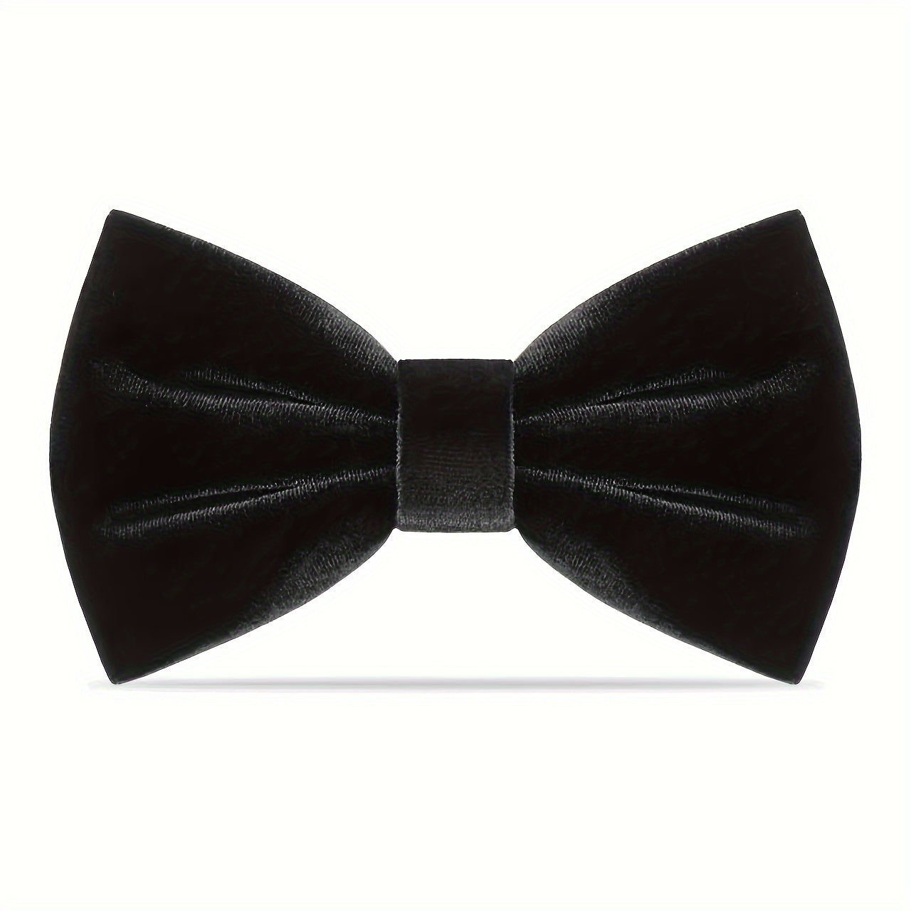 Navy blue velvet bow tie for men, adjustable formal accessory by SHOWLU FASHION, shown on a white background.