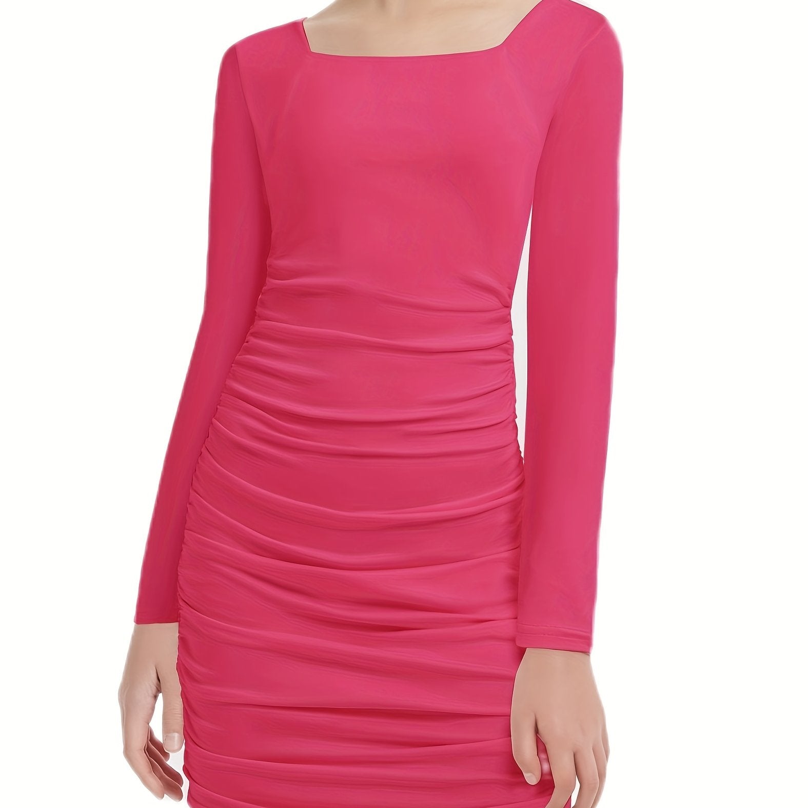 Girls ruched bodycon dress by SHOWLU FASHION STORE, double-lined party and homecoming dress with fitted silhouette and stylish design.
