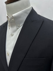 Men'S Solid Color Two-Piece Suit, Regular Fit Pants, Suitable for Business and Wedding Parties Elegant Classic Style