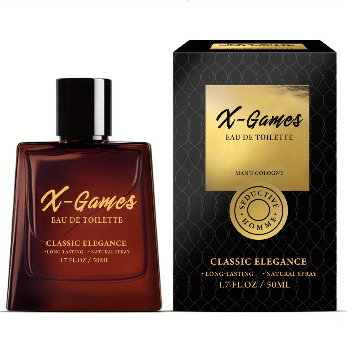 SHOWLU FASHION Pheromone Cologne for Men, floral scent, 1.69 oz bottle, sleek packaging, designed for long-lasting fragrance appeal
