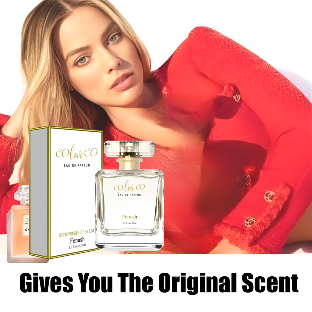CoCoLove Hair Perfume Spray by SHOWLU FASHION STORE with amber and floral jasmine scent, shown in a sleek perfume bottle.