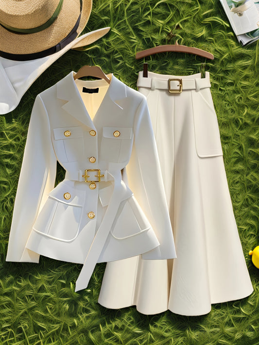 [2025 Luxury Coat] 2025 Autumn Winter Lightweight Luxury Coat | Elegant Fashion Versatile Skirt without Belt, High-End Professional