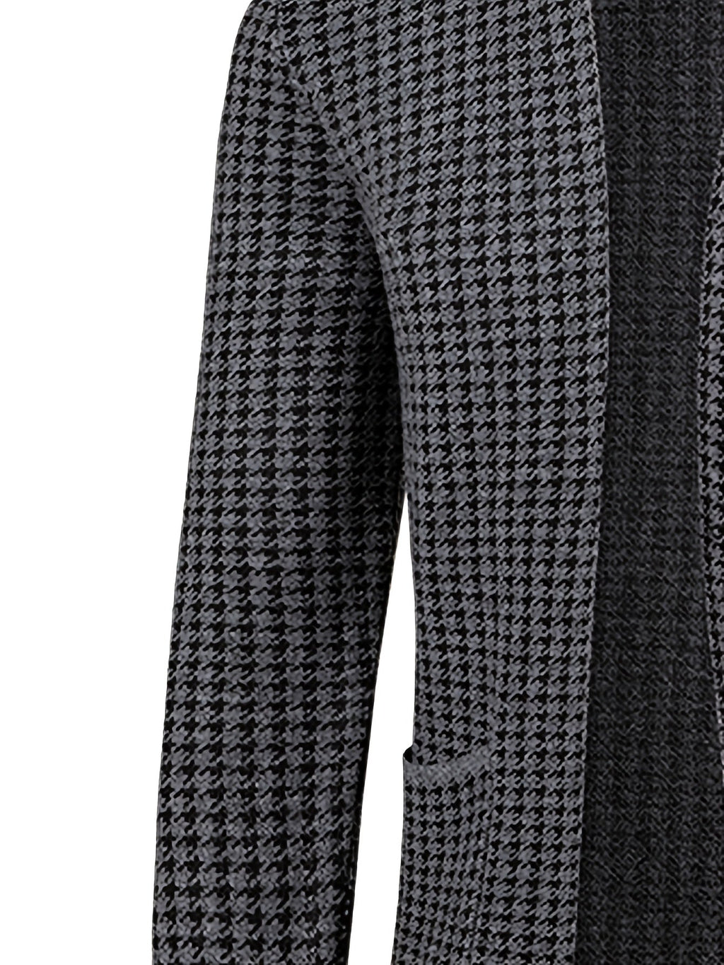 Men's slim fit knit cardigan by SENMEIGUO, SHOWLU FASHION, featuring high stretch long sleeves and a modern long-sleeve sweater style.