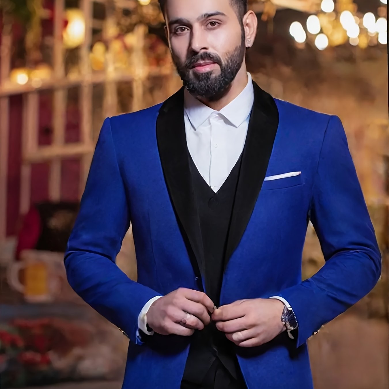 WSHOWY Mens Suit Jacket Blazer Wedding Blazer One Button Mens Tux Dress Suit Jacket Shawl Lapel for Dinner Prom Party SHOWLU FASHION STORE