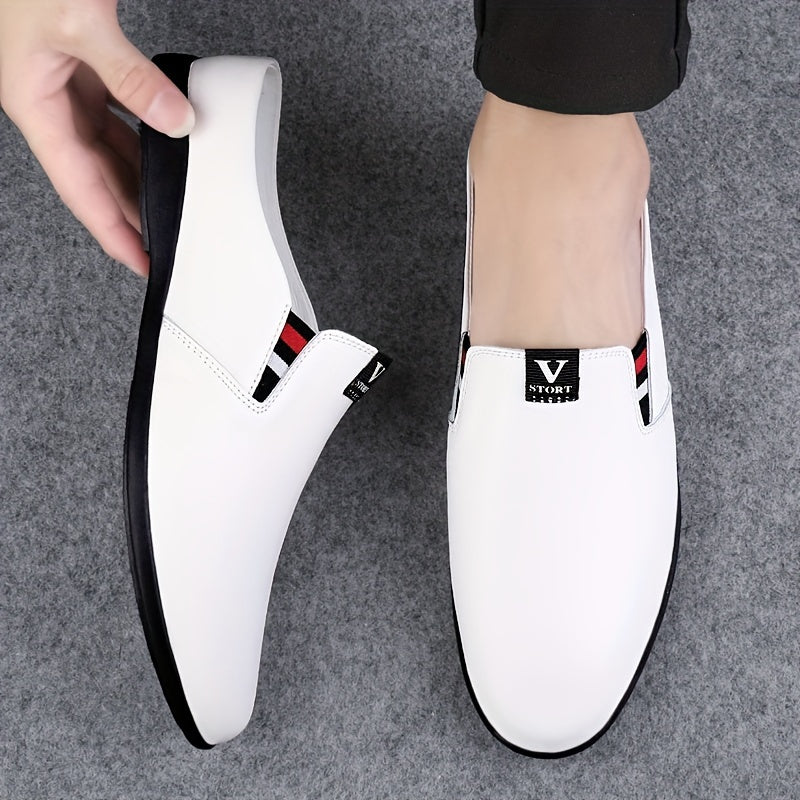 SHOWLU Men's split leather slip-on mules with breathable design, perfect for summer casual wear.