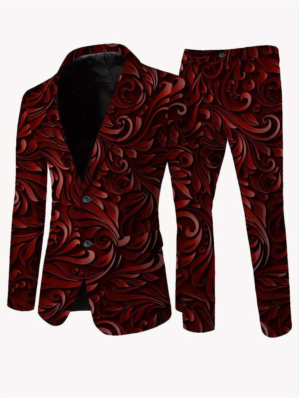 SHOWLU FASHION men's casual skinny fit suit set with polyester fabric, including a blazer and matching trousers, ideal for stylish occasions