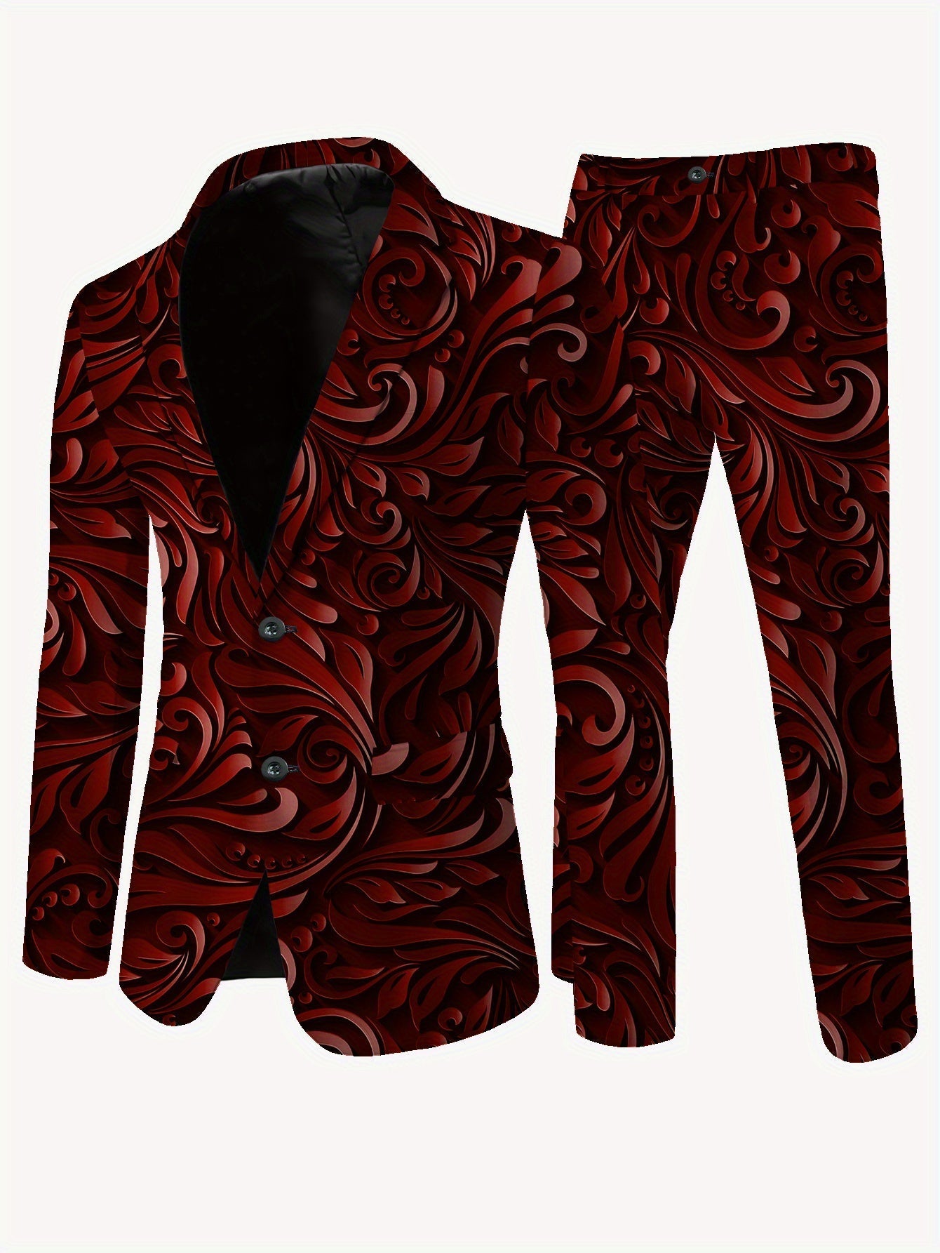 SHOWLU FASHION men's casual skinny fit suit set with polyester fabric, including a blazer and matching trousers, ideal for stylish occasions