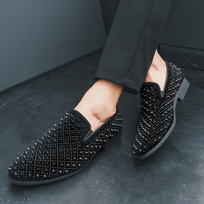 Men's slip-on loafers by SHOWLU FASHION STORE, breathable PU leather casual shoes with a sleek, comfortable design.