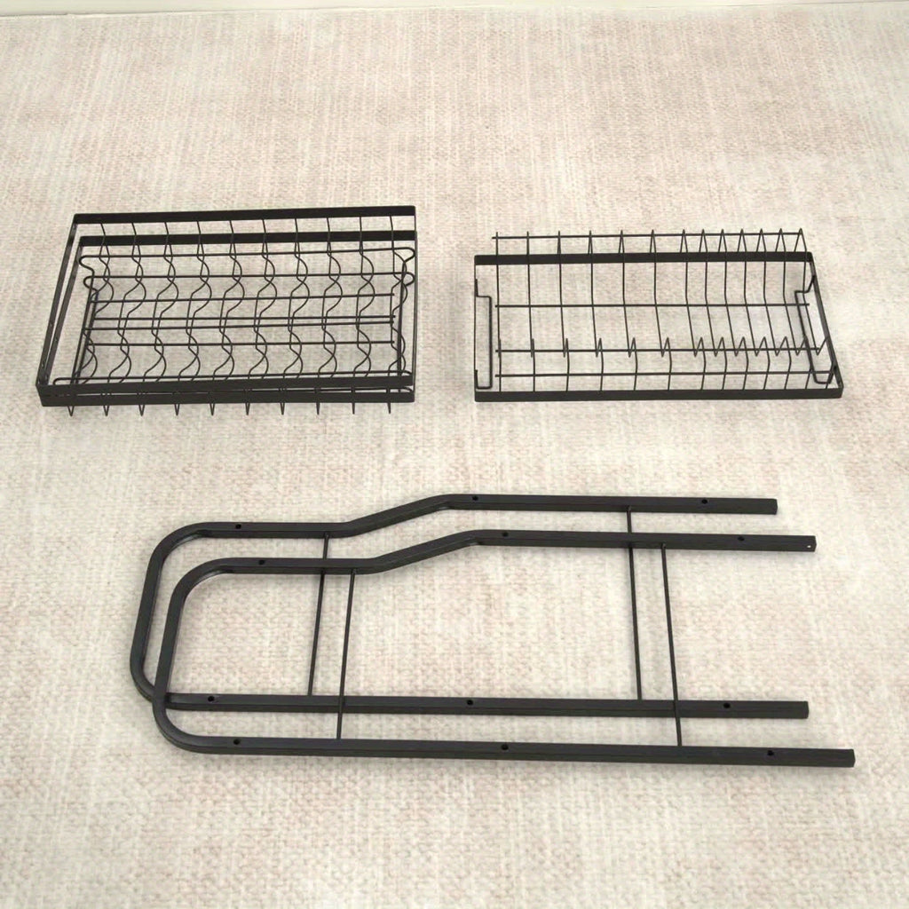 Large stainless steel dish drying rack by SHOWLU FASHION STORE with multiple layers for efficient kitchen dish drainage.
