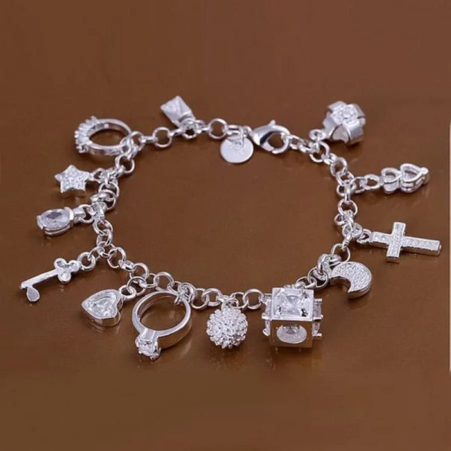 18K gold and sterling silver bracelet with 5mm sideways chain design, suitable for men and women, stylish jewelry accessory.