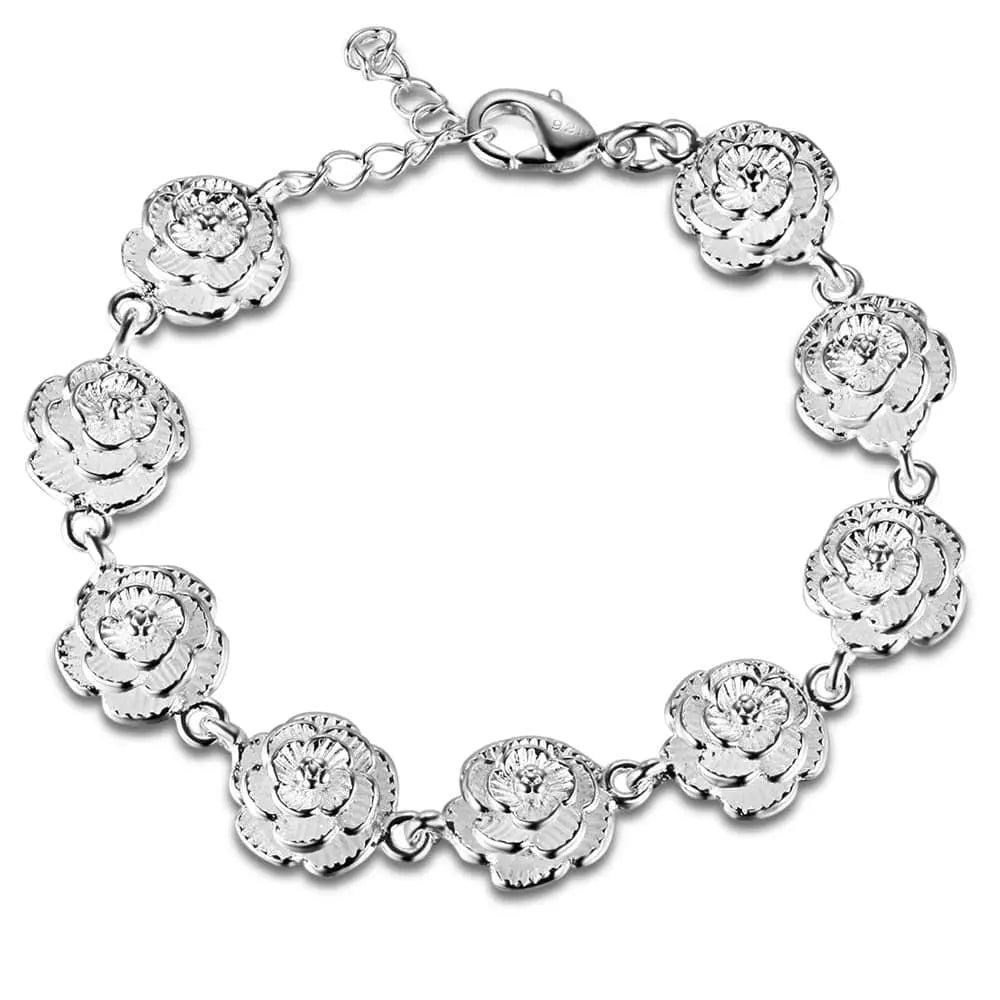 18K gold and sterling silver bracelet with a 5mm sideways chain, suitable for women and men, stylish jewelry for various occasions