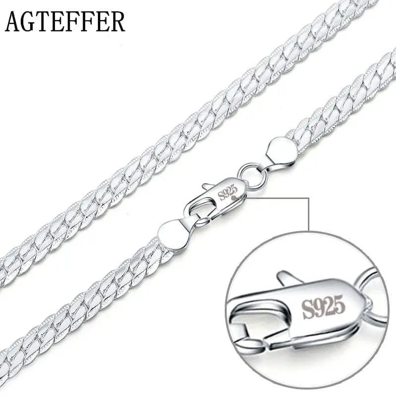 18K gold and sterling silver Anel Demosthene sideways chain bracelet, 8-inch with 5mm wide links, unisex jewelry for fashion and gifts