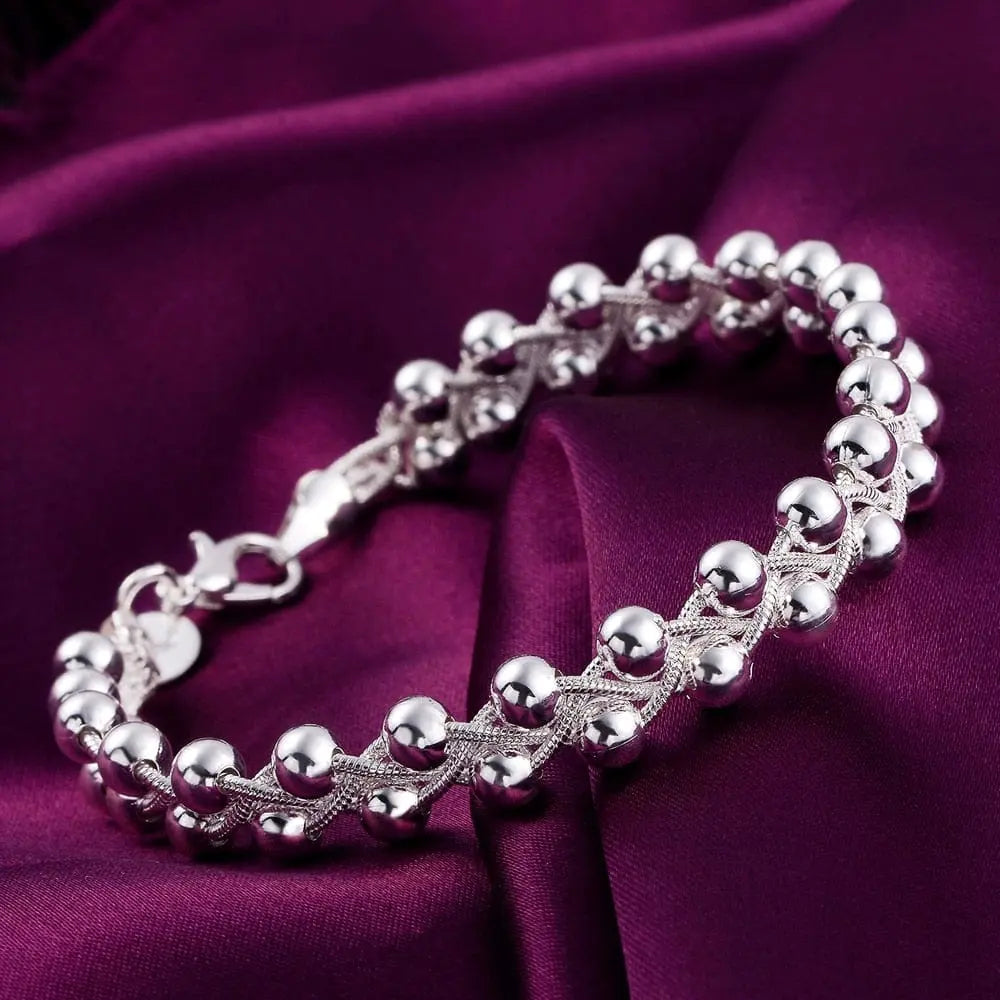 18K gold and sterling silver Anel Demosthene 5mm sideways chain bracelet, 8-inch unisex jewelry with sleek design.