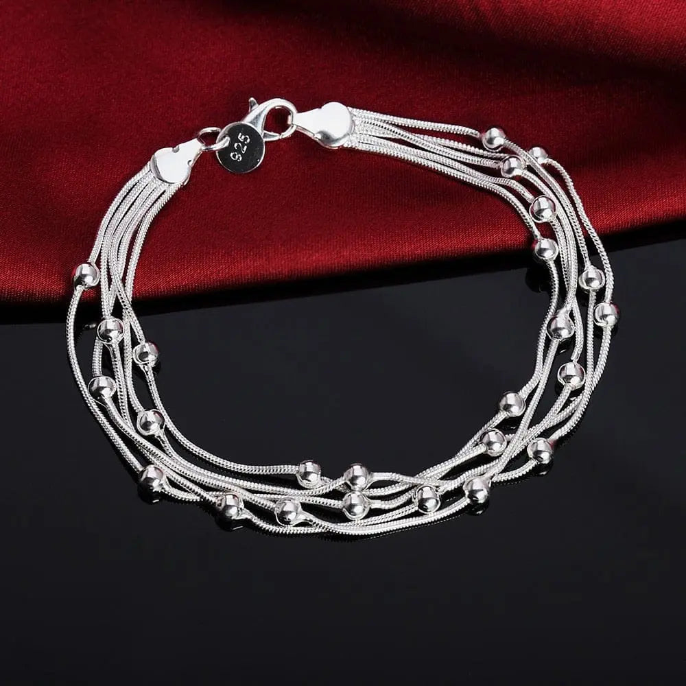18K gold and sterling silver bracelet with 5mm sideways chain, suitable for women and men, stylish jewelry for all occasions.