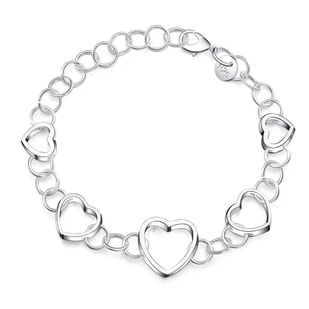 18K gold and sterling silver bracelet with 5mm sideways chain design, suitable for women and men, stylish jewelry gift.