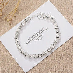 Anel Demosthene General Store 0 LH026 8 Inch 18K Gold Bracelet 5MM Sideways Chain Bracelet For Woman Men Fashion Wedding Engagement 925 Sterling Silver Jewelry Gifts