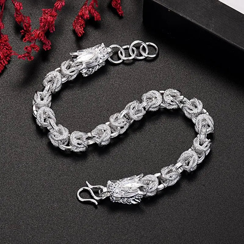 18K gold and sterling silver Anel Demosthene bracelet with 5mm sideways chain, 8-inch length, stylish jewelry for women and men.