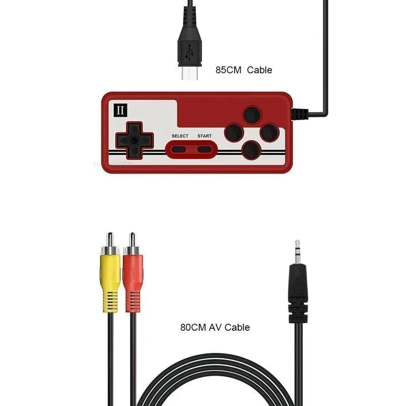 Showlu Fashion Store's TECTINTER Retro Handheld Game Console with 8-bit design and 500 built-in classic games for kids entertainment.