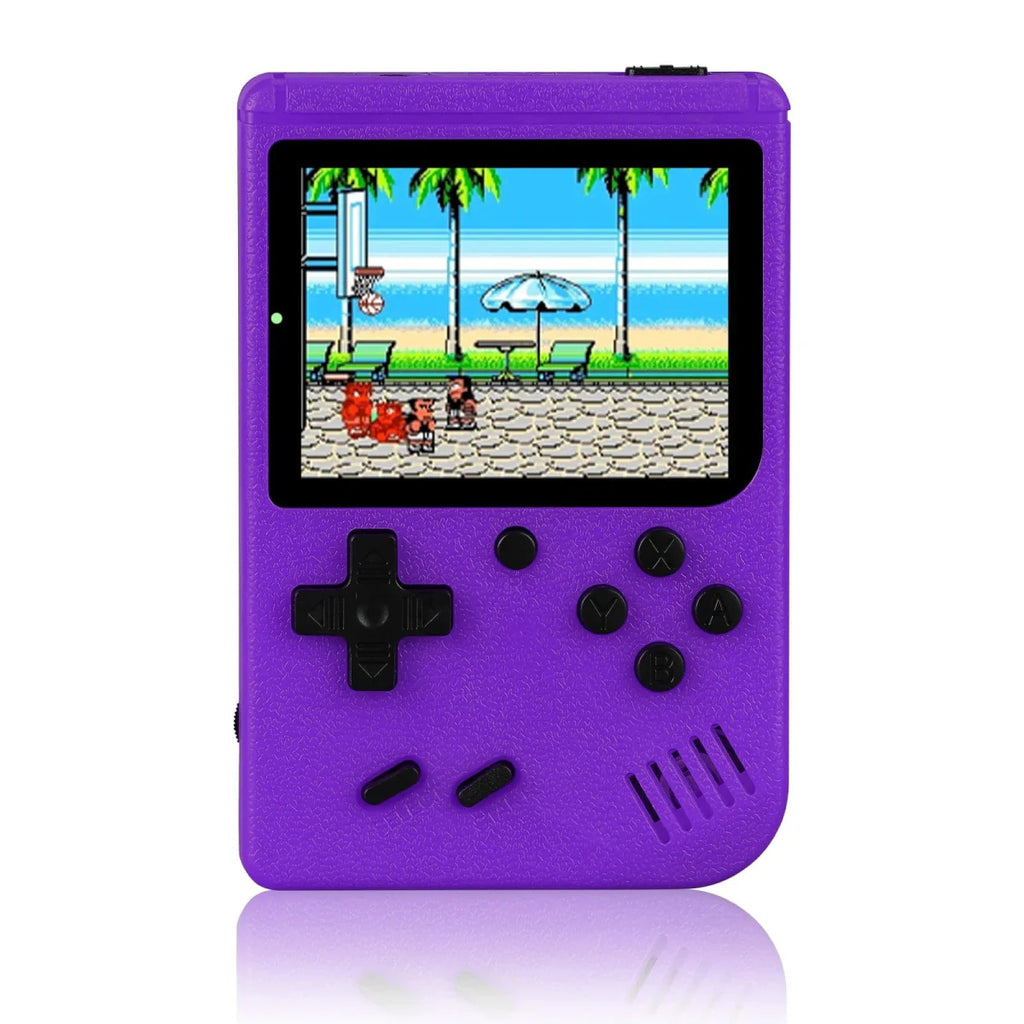 Showlu Fashion Store TECTINTER retro handheld game console with 8-bit design, 500 built-in games, portable, AV output, perfect for kids.