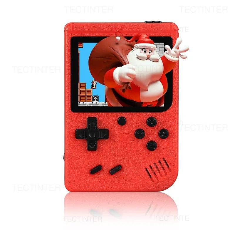 Retro TECTINTER handheld game console by Showlu Fashion with 8-bit graphics, 500 built-in games, portable design for kids.