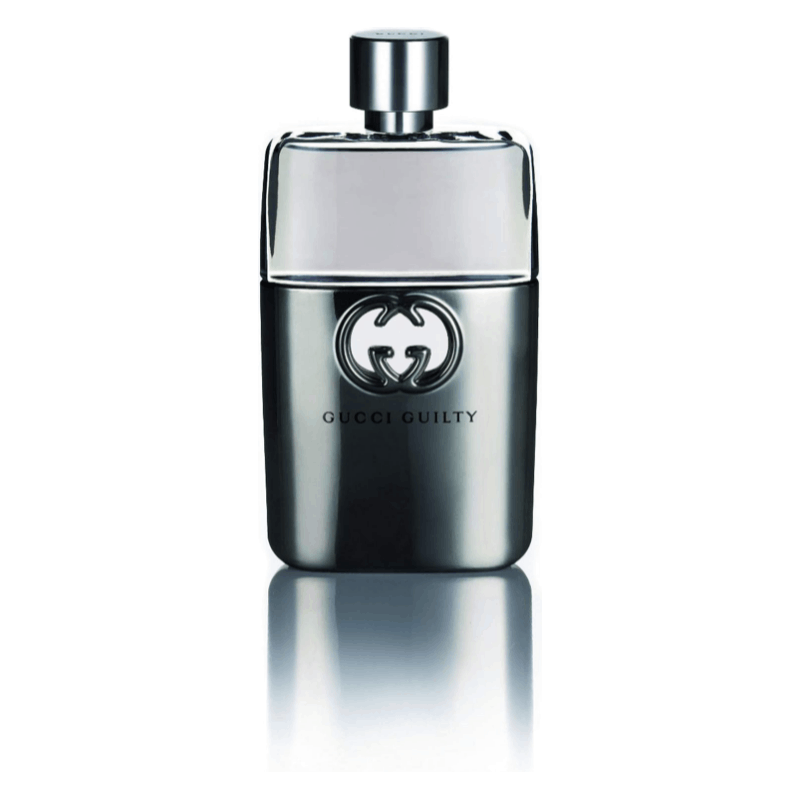 Gucci Guilty Pour Homme men's cologne spray in 3 oz bottle, featuring sleek packaging and elegant design.