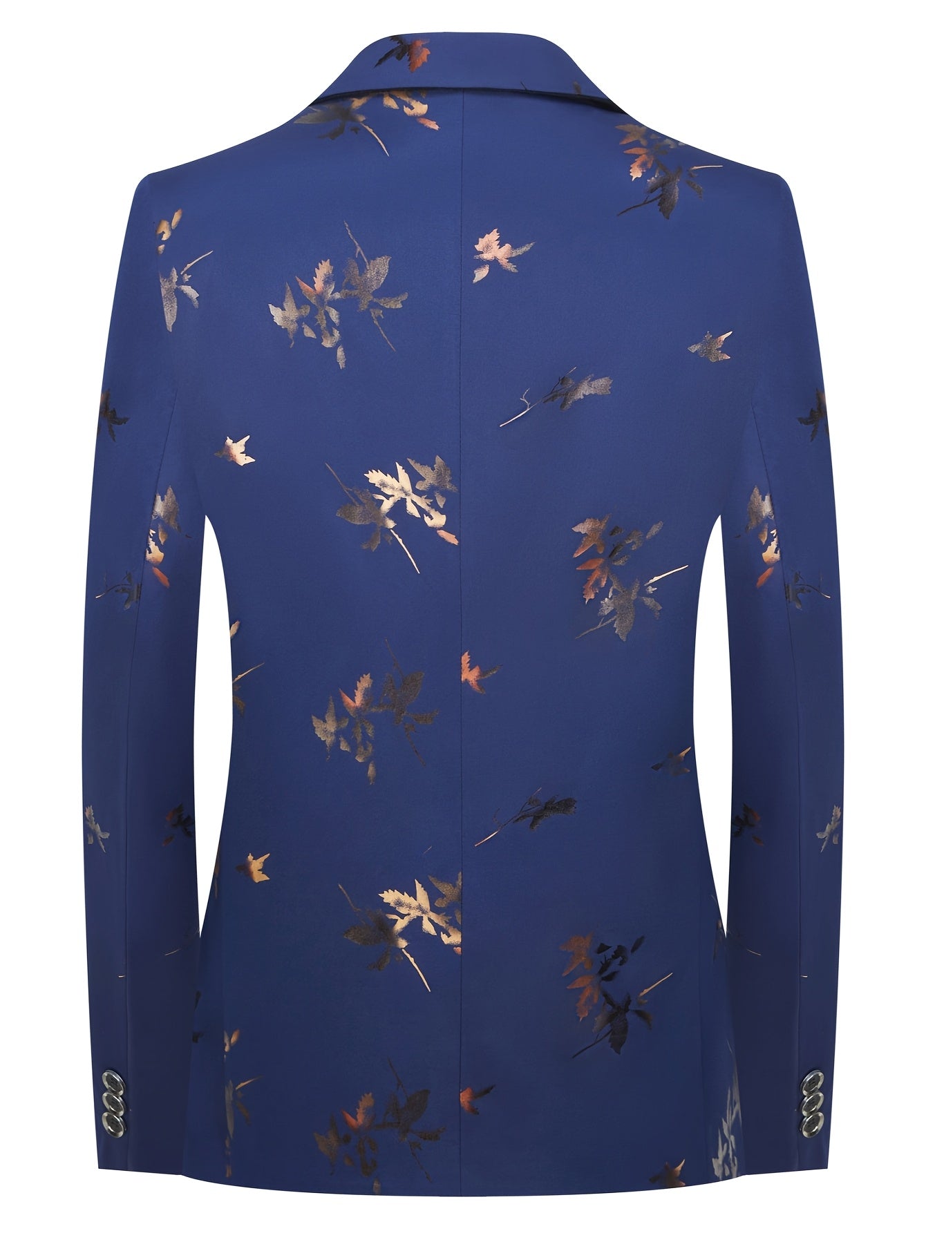 SHOWLU Men's gold-foiled maple leaf suit blazer with slim fit design, suitable for spring and fall fashion.