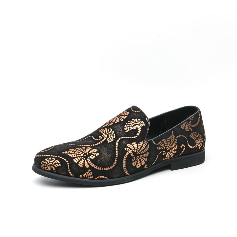 Men's SHOWLU FASHION business casual slip-on shoes in PU leather, featuring a sleek design and comfortable fit.