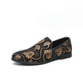 Men's SHOWLU FASHION business casual slip-on shoes in PU leather, featuring a sleek design and comfortable fit.