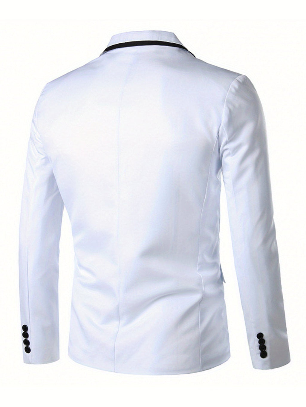 Men's solid color casual lapel jacket by SHOWLU FASHION STORE, polyester outerwear with classic design and tailored fit.