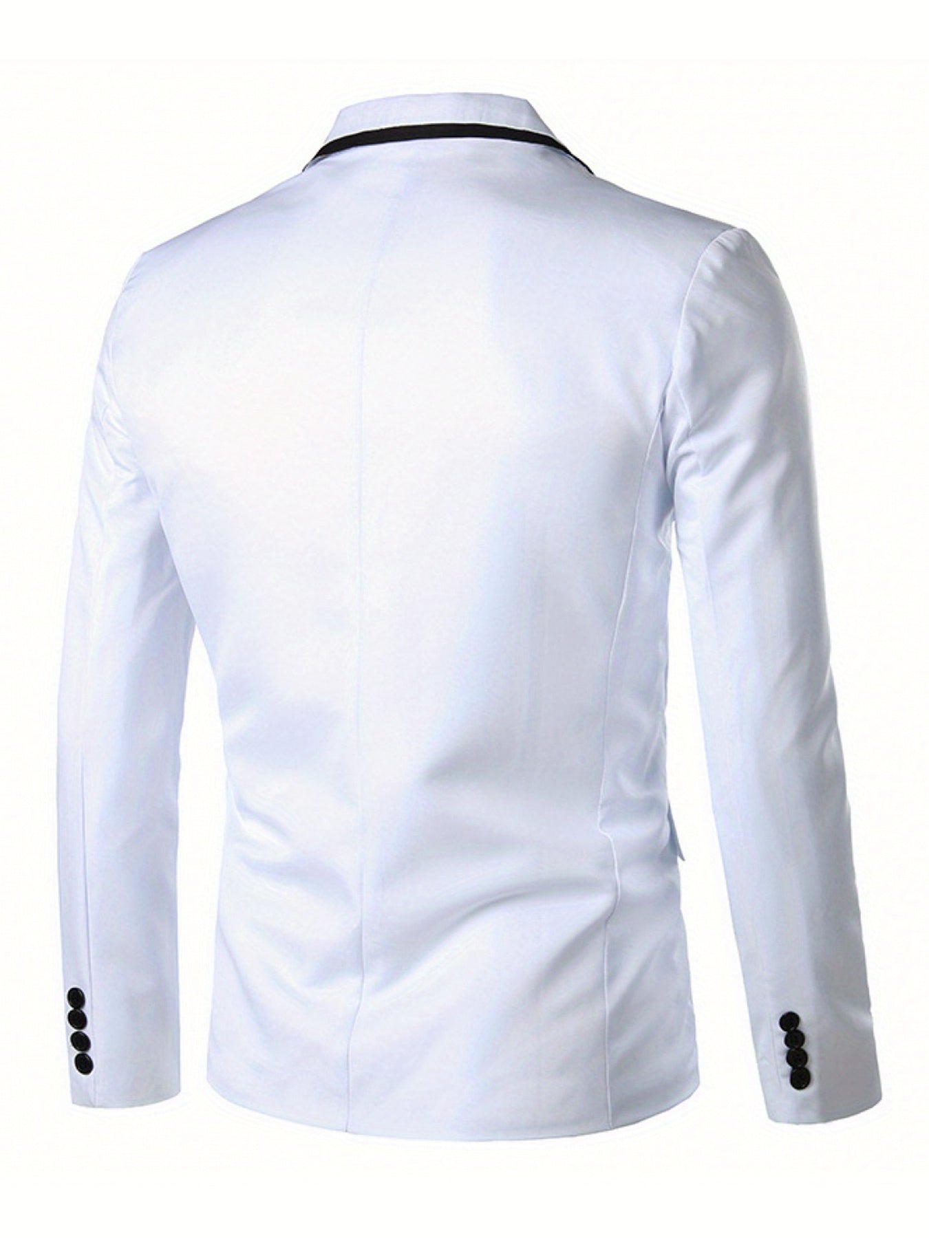 Men's solid color casual lapel jacket by SHOWLU FASHION STORE, polyester outerwear with classic design and tailored fit.