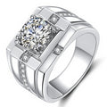 SHOWLU men's synthetic zirconia ring featuring elegant copper design, suitable for party jewelry and stylish accessories