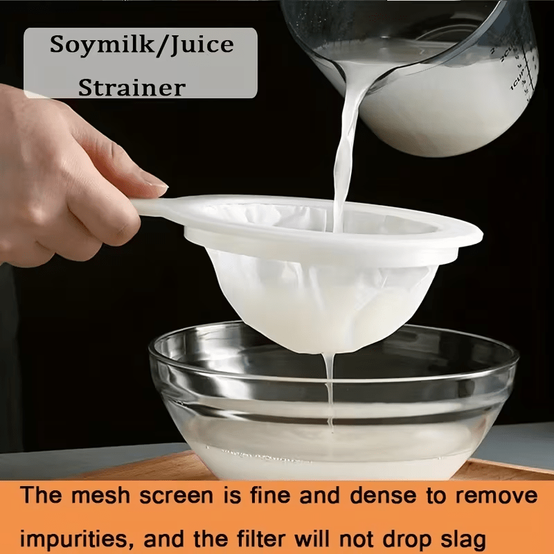 Showlu Smart General 500-Count Ultra Fine Mesh Filter for home brewing, kitchen, juice, and flour straining, reusable plastic sieve.