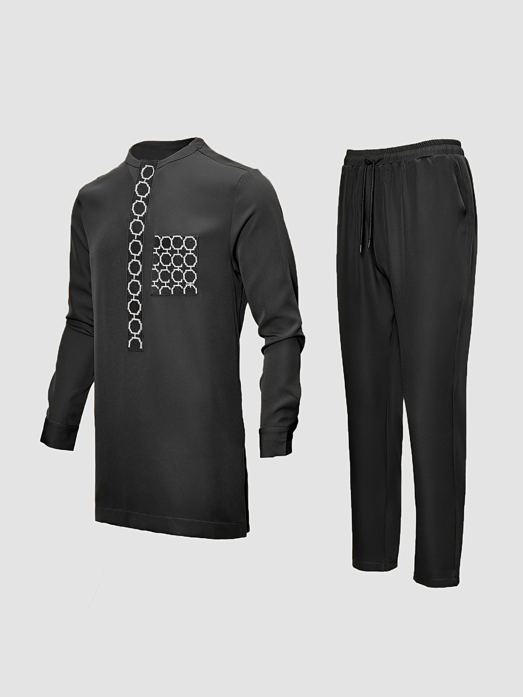 Men's African Dashiki set from SHOWLU FASHION STORE with embroidered long sleeve top and matching pants, vibrant and traditional design.