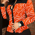 SHOWLU Women's striped semi-sheer button-front blouse, elegant and stylish shirt with classic design and feminine fit.